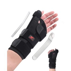 Hurmoya Wrist Brace Thumb Spica Splint Support for Carpal Tunnel, De Quervain's Tenosynovitis, Tendonitis Pain Arthritis Trigger for Man and Women (Large - Left Hand)