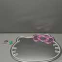 Cute Cat Neon Sign 19 * 16.1in Anime Cute Cat Neon Light up Mirror Kawaii Neon Sign Room Decor for Girl's Room Bedroom Birthday Halloween Christmas Gift