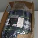 Madison Park Essentials Parkston Plaid Comforter, Matching Sham, 3M Scotchguard Stain Release Cover, Hypoallergenic All Season Bedding-Set, Full/Queen, Navy, 3 Piece