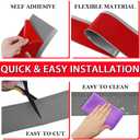 FONUNO Vinyl Wall Base Baseboard Molding Trim 4" Flexible Self Adhesive Rubber Wall Base Moulding Trim Peel and Stick Design, 4 Inch x 20 Feet, Medium Grey Wood Grain