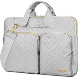 Lacdo 360 Protective Laptop Shoulder Bag, 14 inch Computer Bag for 14 inch New MacBook Pro M4/M3/M2/M1 Chips Pro Max A3112 A3401 A3185 A2918 A2992 A2779 A2442 2024-2021 Messenger Bag, Space Gray