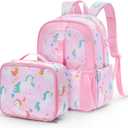 mommore Kids Backpack for Boys Girls 4-8 Kindergarten Elementary School Backpack with Lunch Box - 15 H Fit Folder