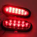 Red Trailer Truck LED Sealed RED 6" Oval Stop/Turn/Tail Light Marine Waterproof Including 3-pin water tight plug