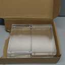 Egofine 4x6 Acrylic Frames 6 Pack, 20mm Thicker Frameless Clear Picture Frames, Double Sided Magnetic Picture Frames, Free Standing Desktop Display