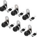 Jayseon 6 Pack RV Storage Locks, 5/8" Cabinet Locks with Keys, RV Cam Lock Keyed Alike RV Locks for Storage Door, Zinc Alloy (Black)
