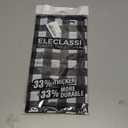 Eleclassi Black Gingham Checkered 12 Pack Premium Disposable Plastic Tablecloth 54 x 108 in - Party Plastic Table Cloth Disposable Tablecloth for Rectangle Tables Up to 8 Ft - Plastic Table Cover