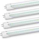 JESLED 36 Inch LED Tube Light, 3FT T8 Hybrid Type A+B, 14W 1600LM 5000K Daylight, Plug & Play or Ballast Bypass, F25T8 Fluorescent Replacement, Clear Cover, 4 Pack, ETL Listed
