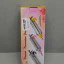 Dessert Decorating Syringe Set Icing Piping Kit Frosting Piping Kit Stainless Steels Cake Decorating Kit with 10 food grade stainless steel piping tips & 50 Disposable Piping Bags Black