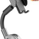 Charchendo Gooseneck Exercise Bike & Spin Bike Phone Holder [Anti-Drop Design], Secure Non-Slip Handlebar Mount Clamp, Fit 17 16 15 14 13 12 Pro Plus Max Mini and 4-7" Phones with Thick Cases