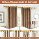 Metal Curtain Rods for Windows, 46-96 inch Cortineros Para Ventanas, Heavy Duty Metal Curtain Rod with Brackets