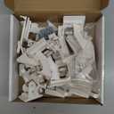 Vmaisi 12 Pack Cabinet Locks Child Safety Latches - Baby Proofing Cabinets Drawer Lock with Adhesive Easy Installation - No Drilling or Extra Screws (White) (Standard)