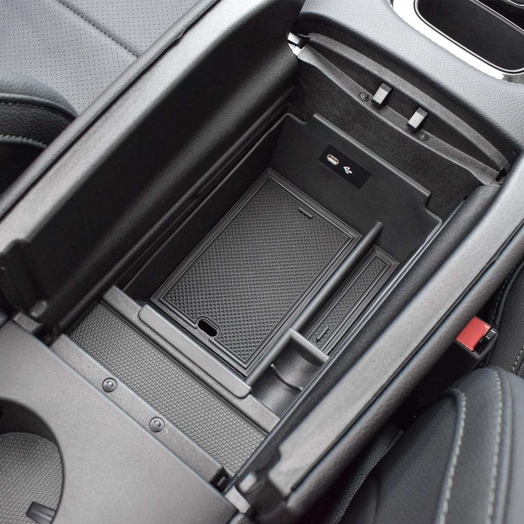 HGWEI Center Console Organizer Compatible with 2020-2026 Mercedes Benz GLE 350 450 580 AMG 53 63S Accessories, GLS 450 580 AMG 63 Armrest Storage Box Insert Tray (Not Fit with Cool Box)