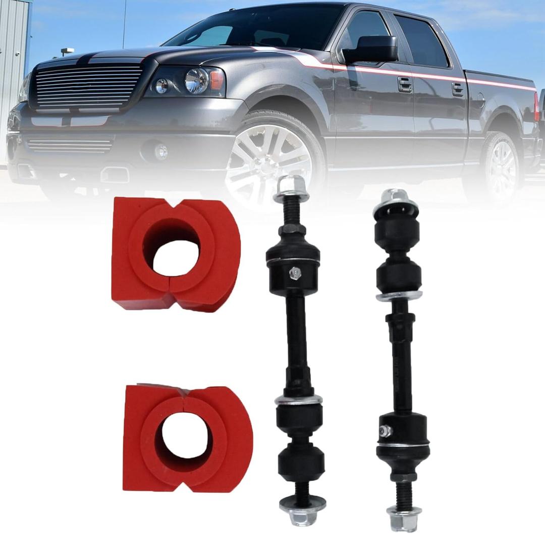 4-Pack Front Sway Bar Links & Bushings Replacement for 2005-2008 F150 2006-2008 Mark LT 2WD K80337 K200331
