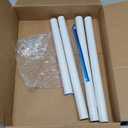 Closet Rods for Hanging Clothes, 17 to 28 Inches Stepless Adjustable Metal Closet Rod, 1.3 Inches Heavy Duty Clothes Hanging Rod for Closet Wardrobes Laundry RV (17-28IN, Matte White)