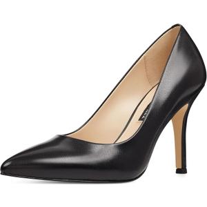 Nine WEST Womens Wnflax (6 Wide, Black Leather)