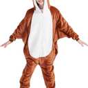 Flying Squirrel Onesie Kids Plush Animal Costume One Piece Pajamas Girls Teen Halloween Cosplay Sleepwear (8-9 Years)