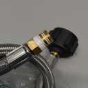 3 FT 1/4 inch Male NPT LP Gas Propane Hose with QCC1/Type1 for RV Trailer, Stainless Steel Braided RV Propane Pigtail Hose Connector for Standard Two-Stage Auto Changeover Regulator