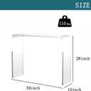 Clear Acrylic Console Table,34" L x 10" W x 28" H, U-Shape Modern Transparent Entryway Table, No Assembly Required - for Foyer, Living Room, Sofa Side (1 Tier)