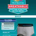 Fruit of the Loom Men's Underwear Briefs, Tag Free & Moisture Wicking, Assorted Color Multipacks (L)
