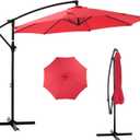 NEWBULIG 10FT Patio Umbrella, Offset Cantilever Outdoor Patio Table Umbrella, UV Protection, Fade Resistant Fabric, Easy Tilt Adjustment for Pool, Deck, Garden, Backyard