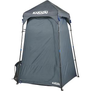 Kakadu Outback Shower Tent, Portable Privacy Shelter, Outdoor Camping Toilet Tent, Changing Room, Sturdy, Easy Setup - with LED Light, Carry Bag, Towel Rod