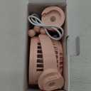 Portable Stroller Mini Fan, Small Rechargeable Personal Fan, Travel Essentials for Baby, Wagon, Car Seat, Treadmill, Battery Powered Biking Gear Accessories, 360 Rotation, 3-Speed, Display, Pink