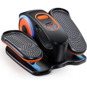 Under Desk Elliptical Exercise Machine, Ellipse Leg Exerciser as Seen on TV with Remote, 15 Adjustable Speed, Portable Leg Exerciser While Sitting for Seniors, Quiet Elliptical Machine for Home Office