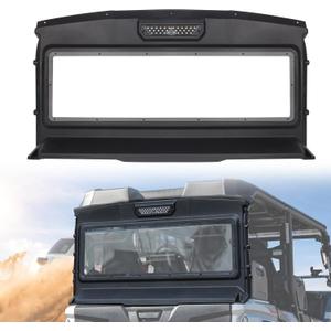 Rear Windshield for RMAX 4 1000, Back Windshield with Led Work Light Compatible with Yamaha Wolverine RMAX4 1000 2021-2025 Accessories Scratch Resistant Dustproof Poly Window