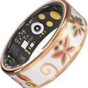 lumthou Enamel Craft Smart Ring for Women & Men - No Subscription Fee Fitness Tracker with Sleep Tracking, Heart Rate, SpO2 - IP68 Waterproof for iPhone Android - Activity Tracker, Remote Camera (9)