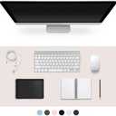 Leather Desk Pad Protector,Non-Slip Desk Pad,on-Slip PU Leather Large Mouse Pad,Easy Clean Desk Protecor Mat,Writing Pad for Office Work/Home/Decor(Off White, 23.6" x 13.7")