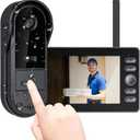 Doorbell Camera Wireless No Subscription with Monitor for Home/Apartment, Timbre con Camara 1080P No App/WiFi Needed, Video Intercom 2-Way Talk,Waterproof Door Bell with Recording & Night Vision