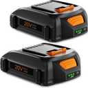 Bonacell 2Packs 4.0Ah Lithium Replacement for Worx 20V Battery PowerShare WA3520 WA3525 WA3575 WG151s WG155s WG251s WG255s WG540s WG545s WG890 WG891