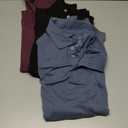 3 x Real Essentials 3 Pack: Men's Casual Jersey Cotton Short Sleeve Quick Dry Breathable Polo Shirt -  (L)
