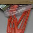 Plastic Clothes Hangers – Heavy Duty Hanger Set, for Organizing Clothes, Dresses, and Coat, Holds Up to 5 lbs, Space-Saving Hangers with Non-Slip Shoulder Grooves, Pack of 10, Orange