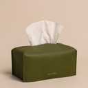 OLETHA Aesthetic Rectangle Tissue Box Cover, High Flat Box Tissues Holder Rectangular, Green