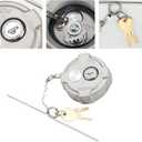 Locking Diesel Fuel Cap 2 1/4" With 2 Keys Compatible with MD Semi Trucks 650 750 Reefer Trailer FTA-C02 FTA-N-04 FTA-N6-16 FTA-N-73 With Rubber Seal Ring Safety Chain