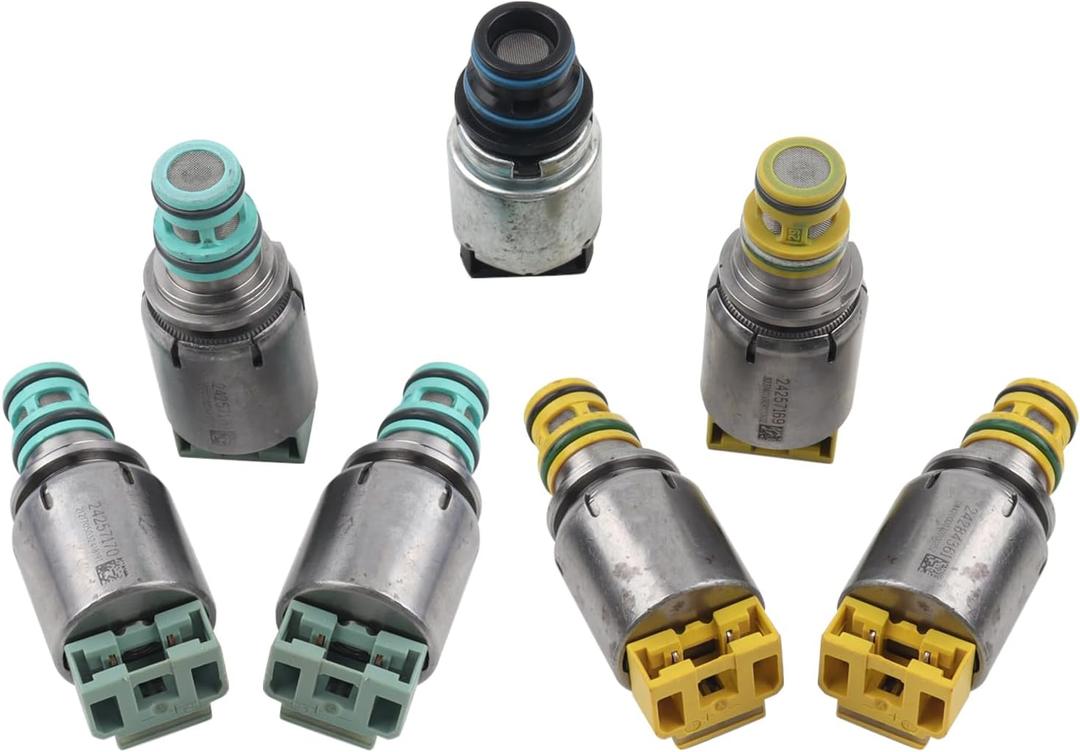 7Pcs 6-Speed Automatic Transmission Shift Solenoid Kit Compatible with Buick Lacrosse Chevrolet Cruze Equinox Captiva Sport Replace# 6T40E 6T40 6T45 6T50 6T30E 2048150A