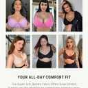 FeelinGirl Bras for Women Unlined No Padding Comfort Underwire Plus Size Full Coverage Seamless Plunge Everyday Bras (Brown). 36D Size