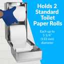 Bobrick Surface-Mounted Multi-Roll Toilet Paper Tissue Dispenser, Satin-Finish Stainless Steel (Model B-2888)