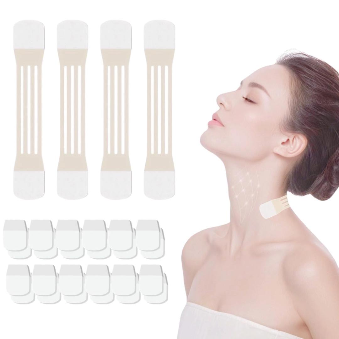 FHH Neck Lift Tape20PCS Instant Neck and Face Lift for Women, Lifting Saggy Skin, Suitable for All Skin Types(4pcs Bands, 20pcs Patches)