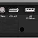 SYLVOX Elf S2 Soundbar, Bluetooth Sound bar for TV IP65 Waterproof, 60W TV Speaker with 3D Surround Sound, Movie/News/Music Mode, Wireless Connection, HDMI ARC, Music Streaming, Wall Mountable