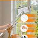 Snap Grip Mini Mop, Zero Touch Mini Mops, Gap Dust Cleaner Flat Mops with Locking Head & Sweeping Cloths, 92cm Long Handle Mopping Sweeper Stick for Multi Cleaning (1*mop+5*Cloth) (XL)