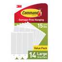 Command 15 lb Large Picture Hanging Strips 14 Pairs (28 Strips), Damage-Free Hanging Picture Hangers, No Tools Wall Hanger for Home Decor, White Adhesive