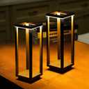 2 Pack Cordless Table Lamp Rechargeable, IP55 Waterproof, 60h Runtime Protable Outdoor Table Lamps, 3 Color Stepless Dimming Battery Powered Table Lamp for Dinner/Restaurant/Bedroom/Cafe