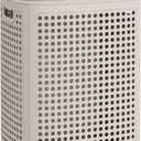 SONGMICS Laundry Hamper with Lid, Plastic Laundry Basket, 19.8 Gallons (75 L), Slim Storage Basket, for Bathroom, Bedroom, Cappuccino Beige URLH021L101