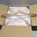 Nature Smile Luxury Natural Wooden Suit Hangers - 6 Pack - Wood Coat Hangers, Jacket Outerwear Shirt Hangers, Glossy Finish with Extra-Wide Shoulder, 360 Degree Swivel Hooks & Anti-Slip Bar with Screw (17.5 inches 6 pack)