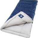 Coleman Brazos 20/30F Adult Cool-Weather Sleeping Bag with No-Snag Zipper & Stuff Sack, Machine Washable, Great for Camping, Traveling, Guests, & More, Contains PFAS