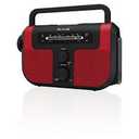 Weatherx WR383R with Flashlight Solar Handcrank Weatherband AM/FM Radio - Red/Black