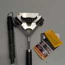 GRILLART Grill Brush for Outdoor Grill Bristle Free - Safe BBQ Grill Cleaner Brush - 18" BBQ Brush for Grill Cleaning Kit -Stainless Grill Cleaning Brush BBQ Grill Accessories Tools- Gifts for Men Dad (Silver)