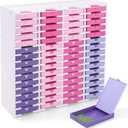 Trabricks Mate Diamond Painting Trays Tower Organizer, Diamond Painting Storage Accessories, Diamond Art Trays with Lids Shelf 60grid (Without Trabricks) (White)